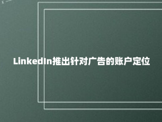 LinkedIn推出针对广告的账户定位