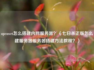 openwrt怎么搭建内网服务器？（七日杀正版怎么建服务器服务器搭建方法教程？）