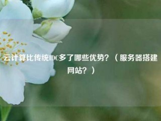 云计算比传统idc多了哪些优势？(服务器搭建网站？)