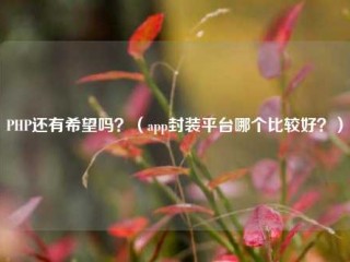 PHP还有希望吗？（app封装平台哪个比较好？）