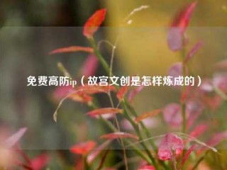 免费高防ip（故宫文创是怎样炼成的）