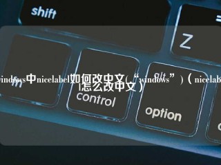 windows中nicelabel如何改中文(“windows”)（nicelabel怎么改中文）