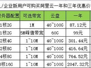 阿里云游戏服务器多少钱一个月(阿里云服务器一年的费用？)