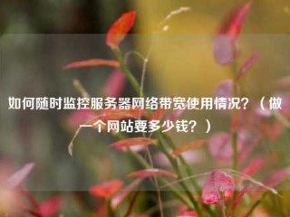 如何随时监控服务器网络带宽使用情况？（做一个网站要多少钱？）