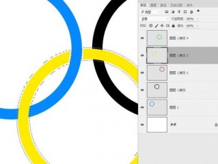 ps如何用图形工具做五环？（如何使用ps做出五环,怎么用ps做出奥运五环）