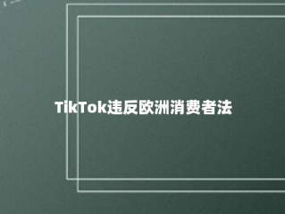 TikTok违反欧洲消费者法