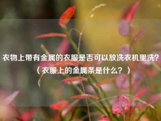 衣物上带有金属的衣服是否可以放洗衣机里洗？(衣服上的金属条是什么？)