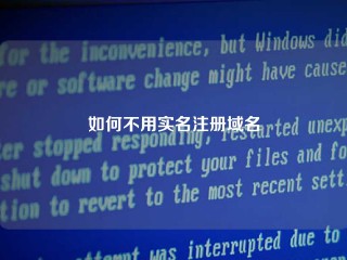 如何不用实名注册域名