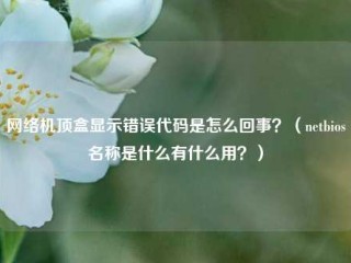 网络机顶盒显示错误代码是怎么回事？（netbios名称是什么有什么用？）