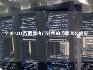 ？ORACLE数据库执行过程的问题怎么修复