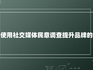 使用社交媒体民意调查提升品牌的5种方法