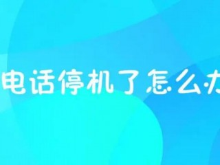 手机停机了怎么恢复？（停机怎么恢复）