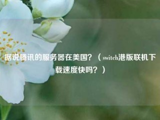 据说腾讯的服务器在美国？（switch港版联机下载速度快吗？）