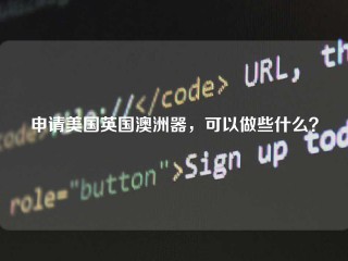申请美国英国澳洲器，可以做些什么？