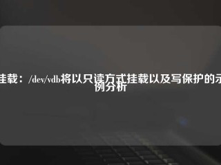 挂载：/dev/vdb将以只读方式挂载以及写保护的示例分析