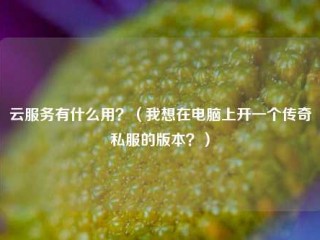 云服务有什么用？（我想在电脑上开一个传奇私服的版本？）