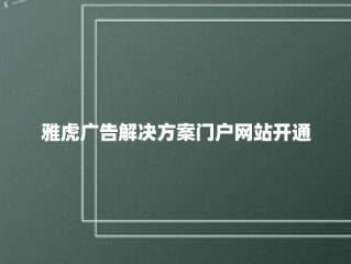 雅虎广告解决方案门户网站开通