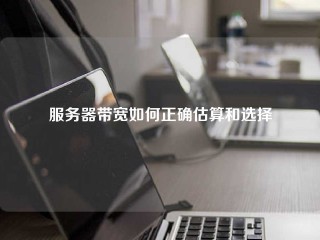 服务器带宽如何正确估算和选择