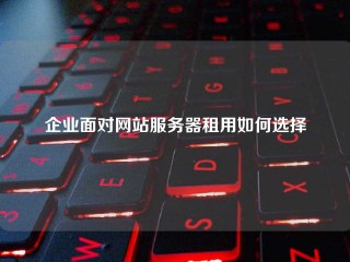 企业面对网站服务器租用如何选择