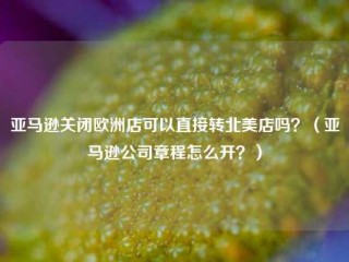 亚马逊关闭欧洲店可以直接转北美店吗？（亚马逊公司章程怎么开？）