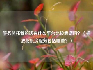 服务器托管的话有什么平台比较靠谱吗？（标准化机房服务包括哪些？）