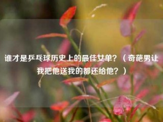 谁才是乒乓球历史上的最佳女单？（奇葩男让我把他送我的都还给他？）