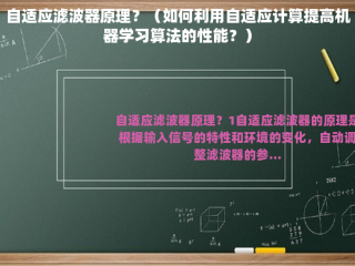 自适应滤波器原理？（如何利用自适应计算提高机器学习算法的性能？）