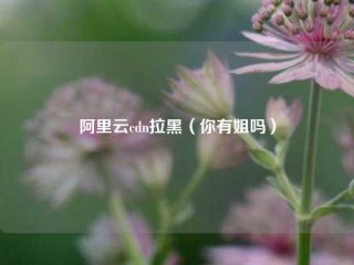 阿里云cdn拉黑（你有姐吗）