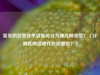 常见的信息技术设备可分为哪几种类型？(计算机网络硬件包括哪些？)