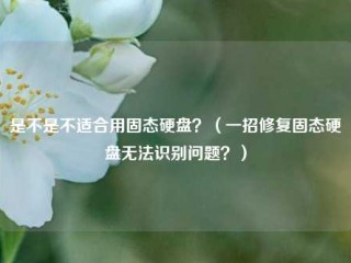 是不是不适合用固态硬盘？（一招修复固态硬盘无法识别问题？）