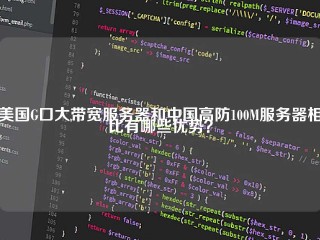 美国G口大带宽服务器和中国高防100M服务器相比有哪些优势？