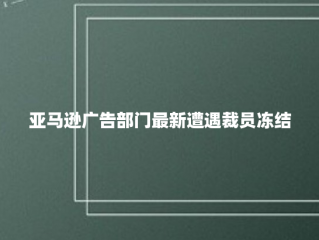 亚马逊广告部门最新遭遇裁员冻结