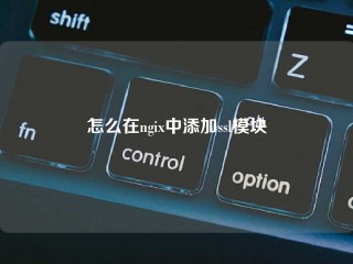 怎么在ngix中添加ssl模块