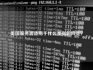 美国服务器适用于什么类别的网页？