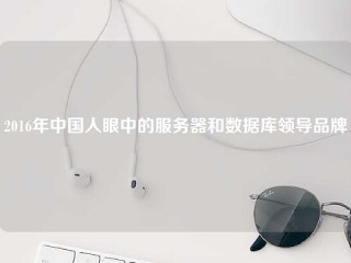 2016年中国人眼中的服务器和数据库领导品牌