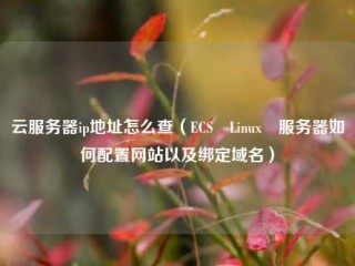 云服务器ip地址怎么查（ECS Linux 服务器如何配置网站以及绑定域名）