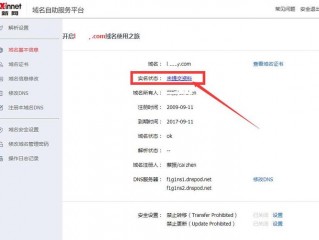 域名资料状态初审通过实名成功域名状态命名关联已关联实名关联未
