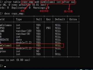 mysql的修改语法？（Mysql中的alter命令有哪些）