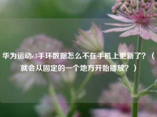 华为运动e3手环数据怎么不在手机上更新了？（就会从固定的一个地方开始播放？）