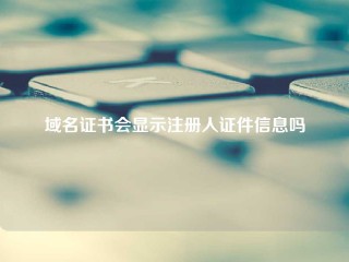 域名证书会显示注册人证件信息吗