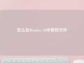 怎么在Windows 10中查找文件