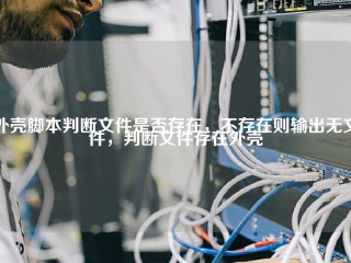 外壳脚本判断文件是否存在，不存在则输出无文件，判断文件存在外壳