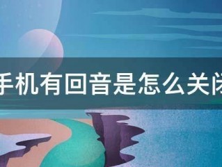 手机有回声怎么回事？（回声是怎么回事）