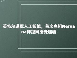 英特尔进军人工智能，首次亮相Nervana神经网络处理器