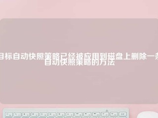 目标自动快照策略已经被应用到磁盘上删除一条自动快照策略的方法