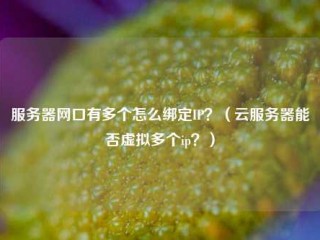 服务器网口有多个怎么绑定IP？（云服务器能否虚拟多个ip？）