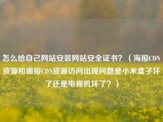 怎么给自己网站安装网站安全证书？（海报CDN资源和画报CDN资源访问出现问题是小米盒子坏了还是电视机坏了？）