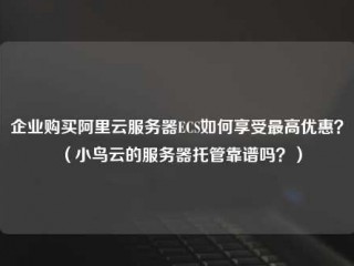 企业购买阿里云服务器ecs如何享受最高优惠？(小鸟云的服务器托管靠谱吗？)