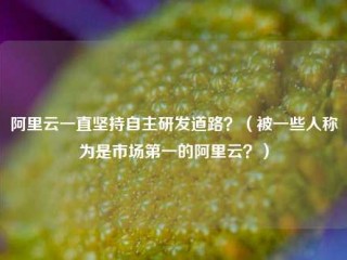 阿里云一直坚持自主研发道路？（被一些人称为是市场第一的阿里云？）