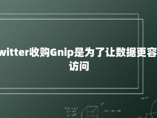 Twitter收购Gnip是为了让数据更容易访问